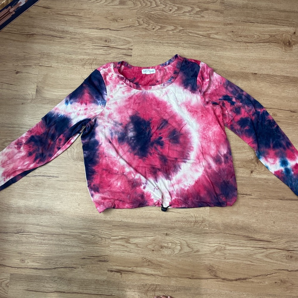 Tie-dye long-sleeve shirt
